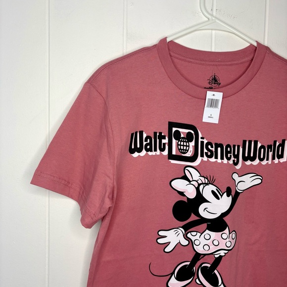 NWT Disney Parks 2024 Minnie Mouse Walt Disney World T-shirt Pink Size Small - Picture 2 of 6